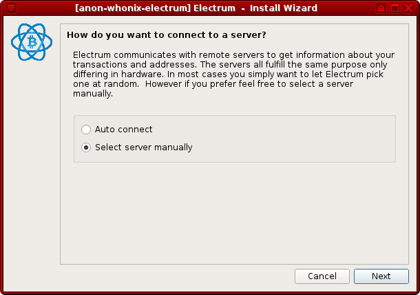 Electrum select server manually.png