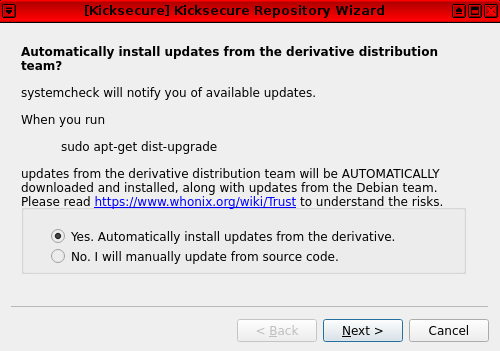 Kicksecure Repository Wizard install updates.png