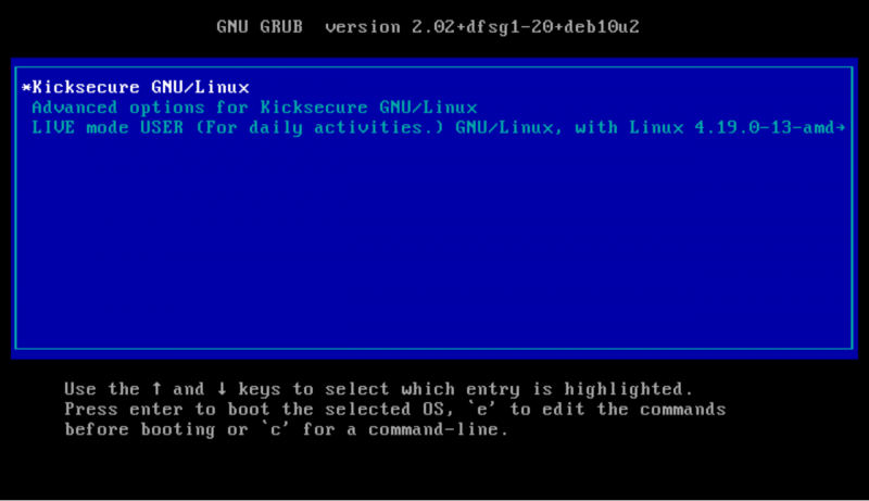 File:Grub-persistent mode indicator in kicksecure.cleaned.png